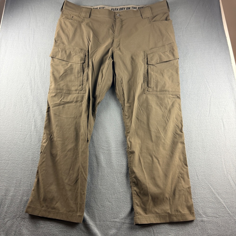 Duluth Trading Co Pants Mens 44x32 Brown Flex Dry on the Fly Relaxed Cargo Work